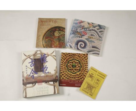 FIVE ASIAN ART REFERENCE BOOKS including "The Life of Emperor Qianlong", 2002; "Heavens Embroidered Cloths", 1995; and three 