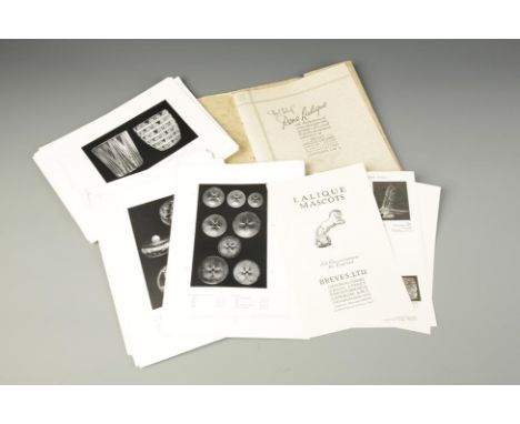 "THE ART OF RENE LALIQUE" A ribbon-tied publicity brochure issued by the Breves Lalique Galleries, Imperial Court, London, wi