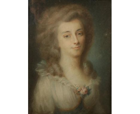FRENCH SCHOOL, late 18th century A portrait of a lady, bust-length, pastel, 19.25" x 14.25"