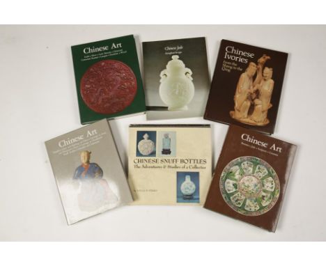 SIX CHINESE DECORATIVE ARTS REFERENCE BOOKS including "Chinese Art" by Soame Jenyns and others (3 vols), "Chinese Jade throug