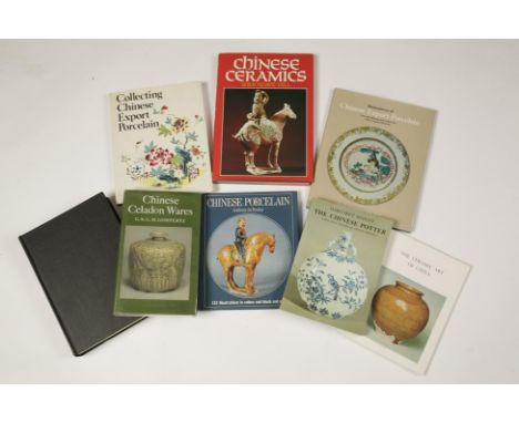 EIGHT CHINESE CERAMICS REFERENCE BOOKS including "Sung Ceramic Designs" by Jan Wirgin, 1970, "Chinese Porcelain" by Anthony d