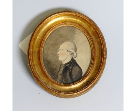 A 19th century portrait miniature of a gentleman, possibly Arthur Wellesley, 1st Duke of Wellington, oval, watercolour on pap