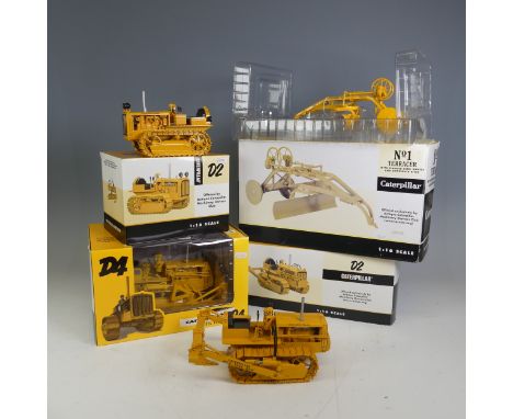 Four Spec-Cast 1:16 scale Caterpillar models, comprising: a D2 Track-Type Tractor official replica for the 2003 National Toy 