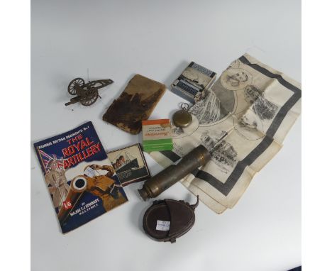 A quantity of interesting collectors' items, including W.W.I compass and case, another compass smaller dated 1918, replica of