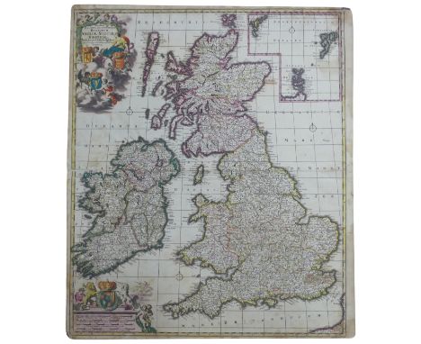 De Wit (Frederik c. 1629&nbsp;– 1706), 'Novissima prae caeteris aliis accuratissima Regnorum Angliae Scotiae Hiberniae...',&n