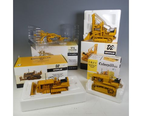 Four SpecCast Caterpillar 1:16 Scale models, comprising A No.4 Hi-way patrol, a D2 Track-Type Tractor 5U series with tool bar