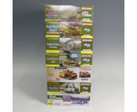 Seven Dragon 1:35 Scale Plastic Military Model Kits: 6923 2in1 88mm Flak 36/37, 6614 OT-34/76 Mod.1943 (No.112 Factory), 6892