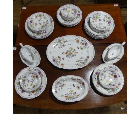 A Richard Ginori 'Granduca Coreana' pattern, Italian porcelain Dinner Service; ten place settings, comprising dinner plates, 