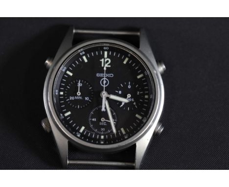 **1990 Seiko Generation 1 British Military RAF Pilots Chronograph Watch**This Seiko Generation 1 British Military RAF Pilots 