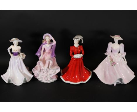 4 Ladies of Fashion: Dimentia, Colleen, Sophie, Barbara Ann, all Coalport  This collection includes four elegantly detailed p