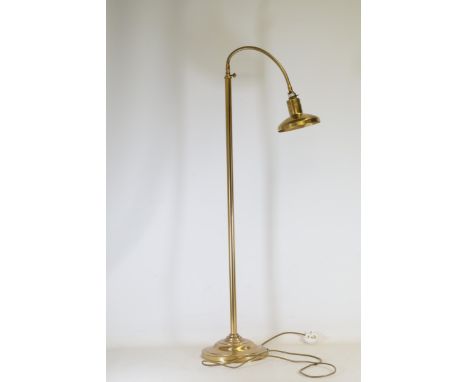 Contemporary Brass and Glass Floor Standing Lamp  This is a large, free-standing lamp, constructed from brass and glass. The 