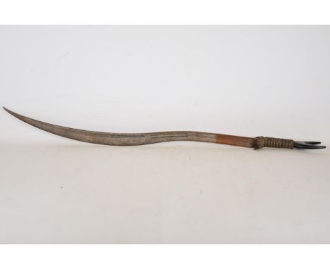 **Black Sea Yatagan (Laz Bichaq) with 33.5-Inch Length in Scabbard**  This is a striking example of a Black Sea Yatagan, also