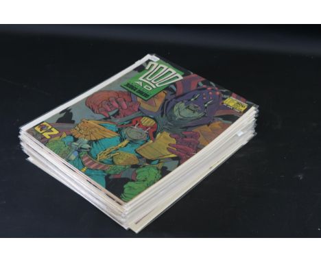 **Collection of “2000 AD” Comics Featuring Judge Dredd with Notable Issues from 1987-1988**  This comprehensive collection co