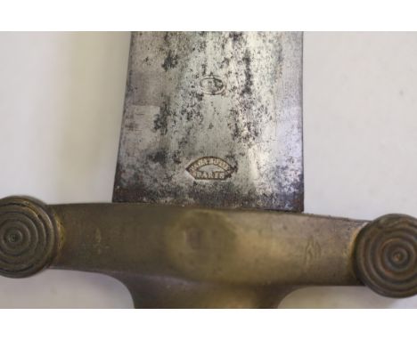 Model 1831 French Artillery Glaive with Original Leather Scabbard  This offering features a Model 1831 French Artillery Glaiv