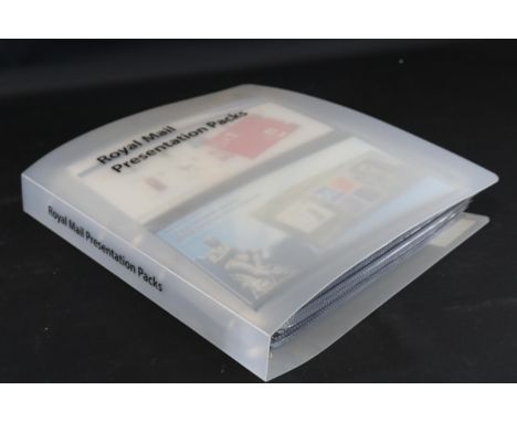 Royal Mail Presentation Packs Collection Featuring Historical, Cultural, and Thematic Stamps  This collection consists of a v