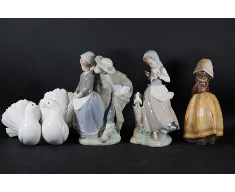 **Set of Four Historical Lladró Porcelain Figurines** This exquisite collection features four Lladró porcelain figurines, eac