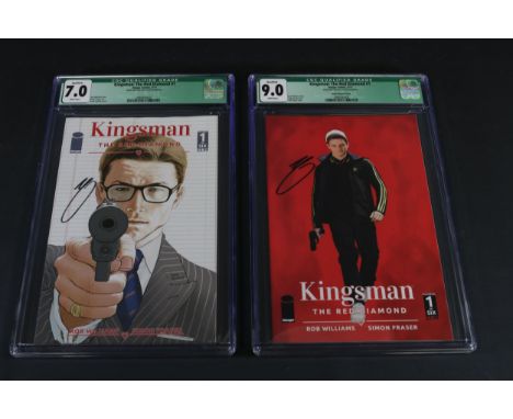 Pair of Graded "Kingsman: The Red Diamond #1" Comics by Image Comics (September 2017)  This lot comprises two certified grade