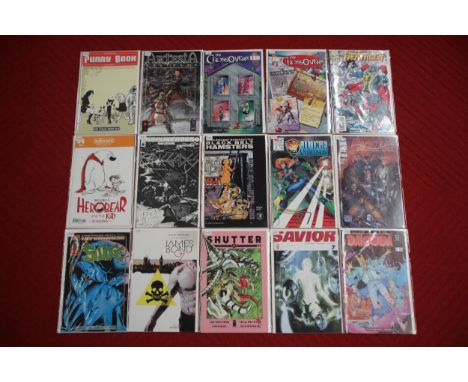 **Collection of Various Comic Books from 1980s to Present, Including Marvel, Image Comics, Fantagraphics, and More**  This co