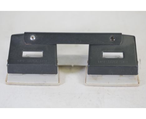 LEITZ Model 5012 Double-Hole Punch with Catch Tray  This is a robust, metal double-hole punch manufactured by the renowned of