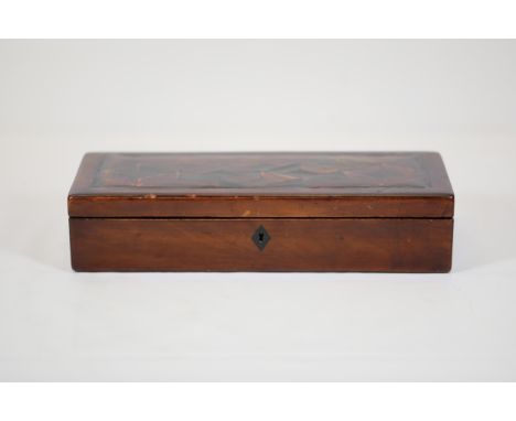 Antique Wooden Box with Intricately Inlaid Lid and Assorted Mother of Pearl Pen Knives Collection  This collection showcases 