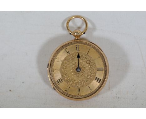 18K Gold Pocket Watch by G. Barham & Son, Hawkhurst, No. 3356This distinguished ladies' pocket watch is crafted from 18K gold