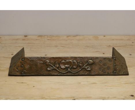 Art Nouveau Metal Fire Surround  This exquisite Art Nouveau fire surround features an intricate design, showcasing the except
