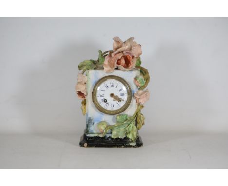 19th Century French Barbotine Majolica Clock by Jean Pointu This exquisite 19th Century French Barbotine Majolica clock, pote