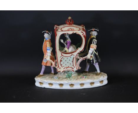 20th-Century Capodimonte Porcelain Figural Group This exquisite 20th-century Capodimonte porcelain figural group features a f