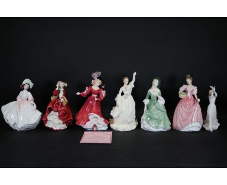 Collection of Seven Royal Doulton Ladies Ornaments On offer is an exquisite collection of seven Royal Doulton ladies ornament