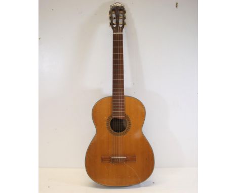 **Lorengo Classical Acoustic Guitar, Made in Japan for FCN-London**  This vintage Lorengo classical acoustic guitar boasts a 