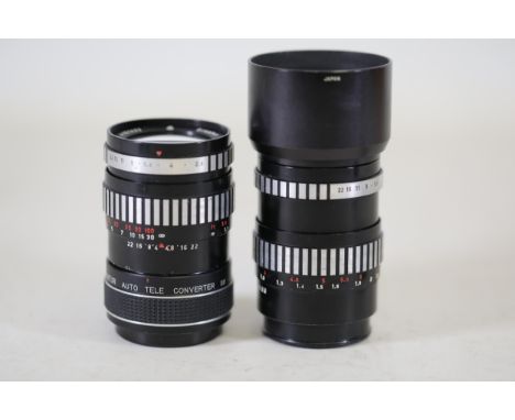 Pair of Vintage Meyer Optik Görlitz Orestor 2.8/100 Camera Lenses with Accessories  This lot includes two vintage Meyer Optik