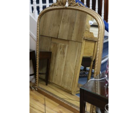 A late Victorian giltwood overmantel mirror W.131cm