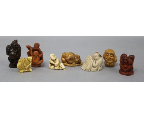 Eight assorted Japanese netsuke