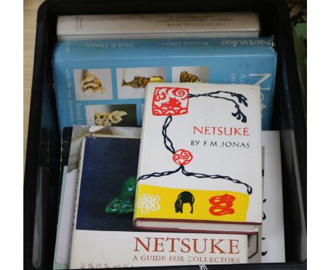A quantity of reference books / catalogues on netsuke