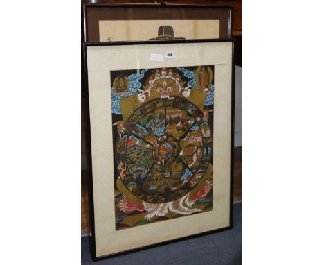 A mandala thangka and an ancestor portrait