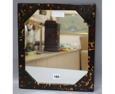 A tortoiseshell framed mirror 37.5 x 33cm