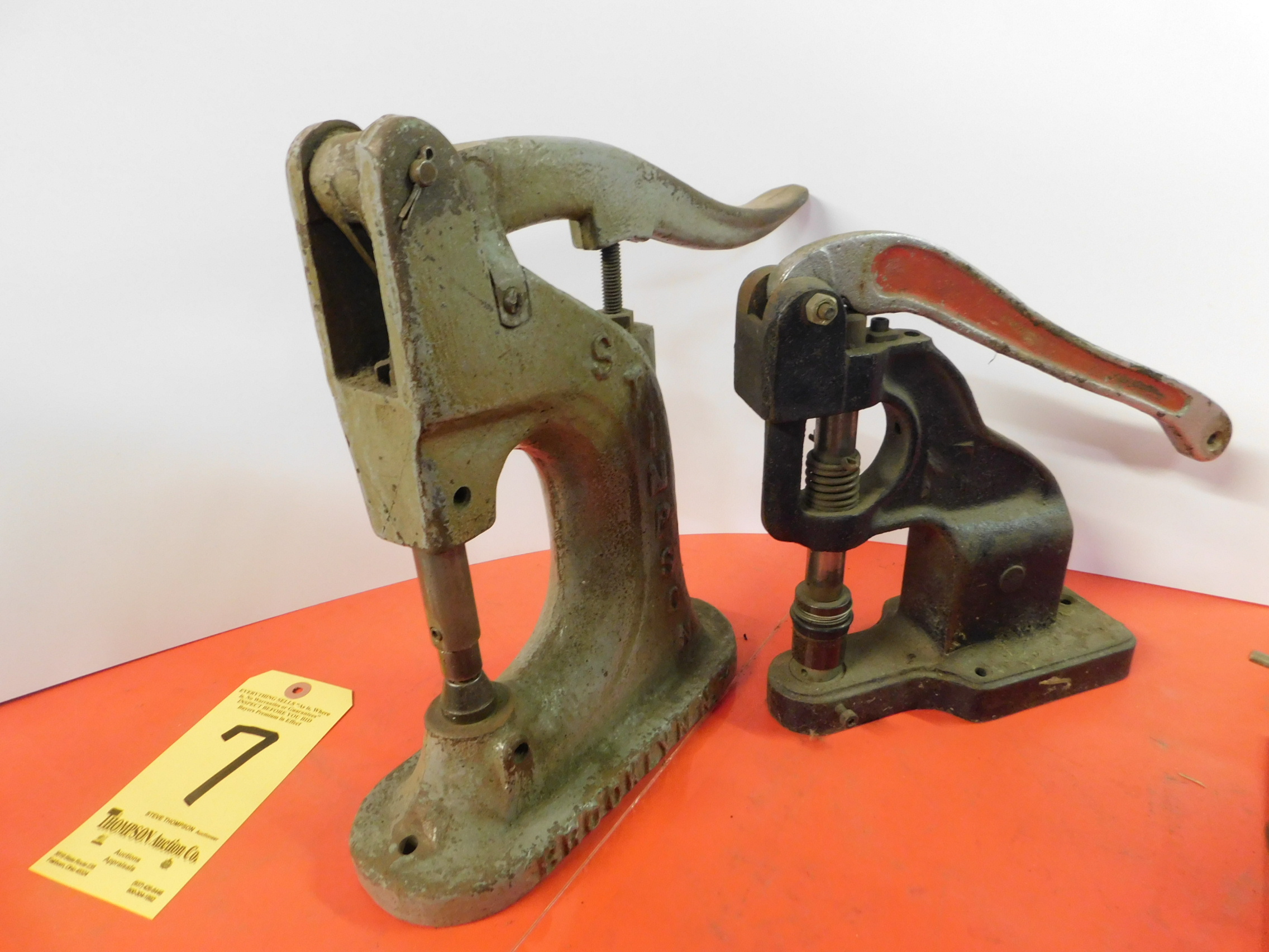 Stimpson 405 Eyelet Press and Hand Press