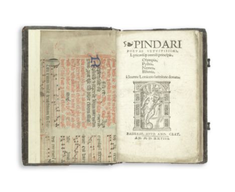 PINDAR[Odes] Lyricorumque omnium principis, Olympia, Pythia, Nemea, Isthmia,  1528; Pindari olympia, pythia, nemea, isthmia, 