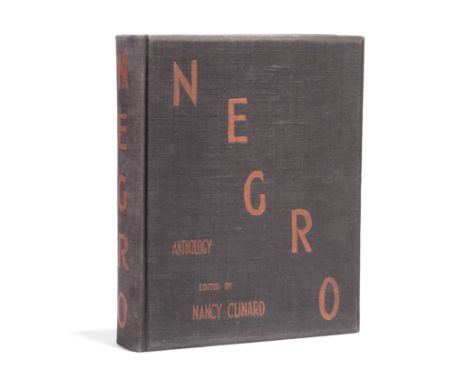 CUNARD (NANCY, editor)Negro Anthology... 1931-1933, FIRST EDITION,  folding map printed in red and blue, numerous photographi