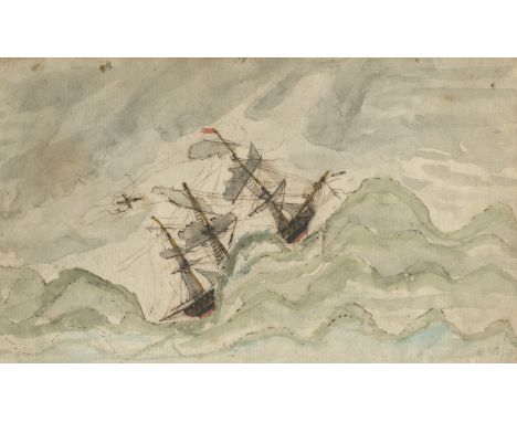 AMERICAN WAR OF 1812 – CHESAPEAKE AND SHANNONJournal with a companion volume of watercolour illustrations, kept by Edward Pri