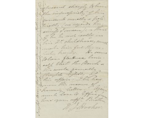 HOOKER (JOSEPH DALTON)Part of the papers of the botanist Sir Joseph Hooker, with some of his uncle, Dawson William Turner, so