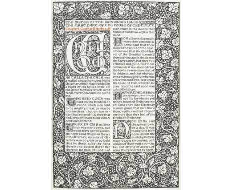 KELMSCOTT PRESSMORRIS (WILLIAM) The Water of the Wondrous Isles, LIMITED TO 250 COPIES,  printed in red and black, woodcut in