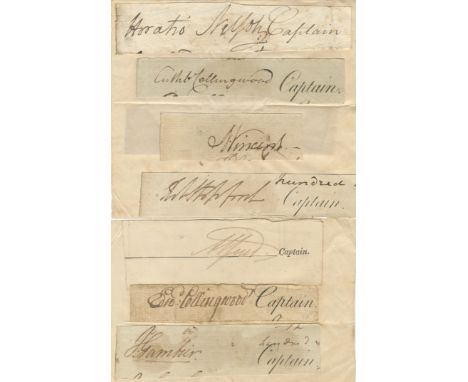 ALBUM – NELSON, NIGHTINGALE AND OWEN'S ORANGUTANAlbum containing a series of clipped signatures of RN captains, including Hor