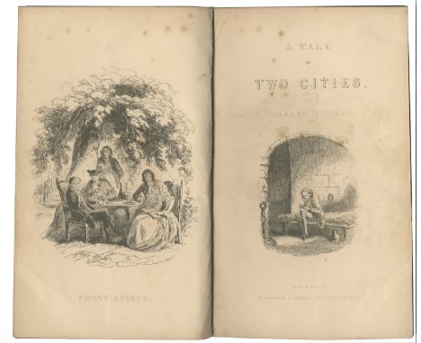 DICKENS (CHARLES)The Tale of Two Cities, FIRST EDITION IN BOOK FORM, FIRST ISSUE,  with p.213 misnumbered 113, 16 engraved pl