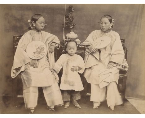 CHINA - PHOTOGRAPHYAn album of good portrait or 'types' photographs, by William Saunders (11), and others (possibly by Milton