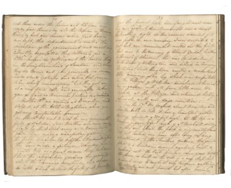 TRAVEL JOURNALSManuscript journal of Thomas Trench describing the sights and hardships of a European tour undertaken in the a