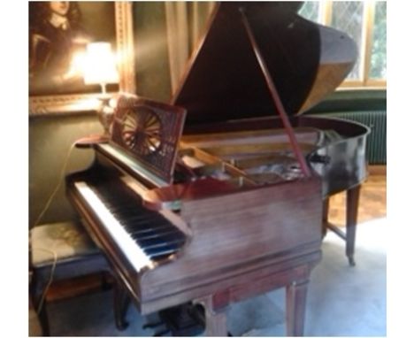 Bechstein (c1908) 
A 6ft Model A grand piano in a mahogany case on dual-square tapered legs, together with a stool.  