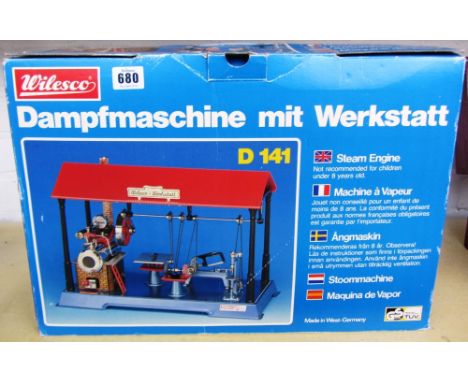 A Wilesco D141 steam engine saw mill, boxed.