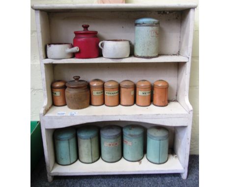 A quantity of vintage porcelain dolls house accessories, including; plates, cups, saucers, a wash jug and basin and various c