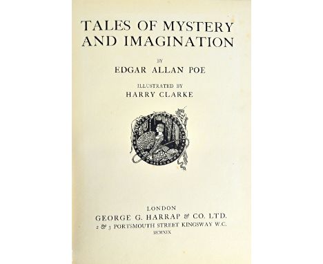 CLARKE (H.), illustrator.  Tales of Mystery and Imagination, by Edgar Allan Poe.  First (Trade) Edition. 24 b/w. plates & tex